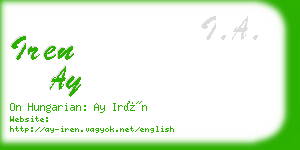 iren ay business card